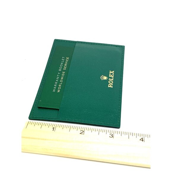 Authentic Rolex Green Card Holder Warranty Booklet Worldwide Service Pouch - Picture 4 of 8